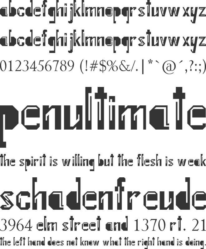 Internal Fratture font preview