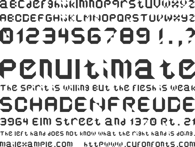 reflectors font preview