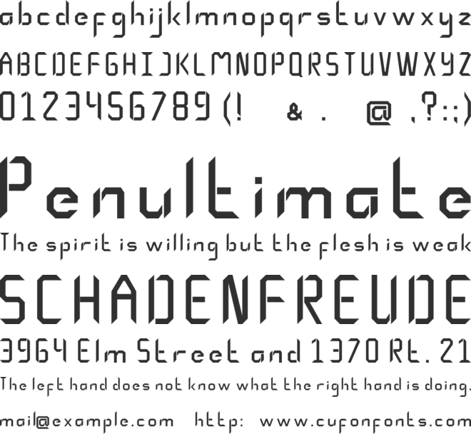 MindEscape font preview