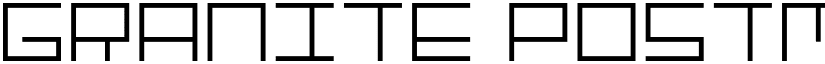 Granite Postmodern Regular font