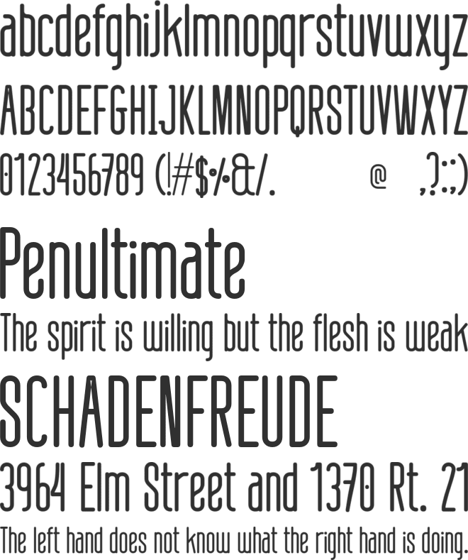 Defatted Milk font preview