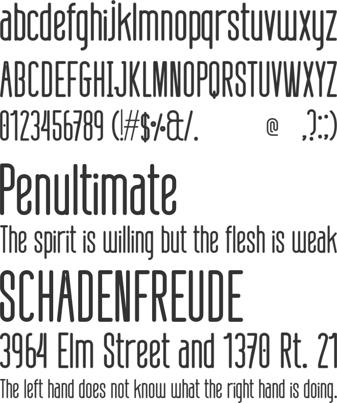 Defatted Milk font preview