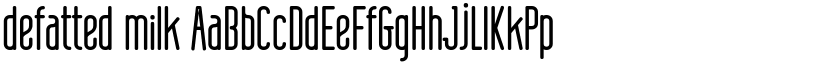 defatted milk font