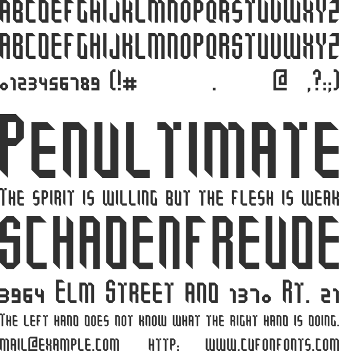 Tricube font preview