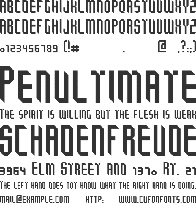 Tricube font preview