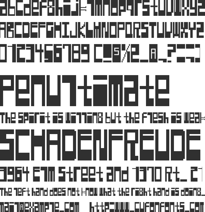 Hyperexcitability font preview