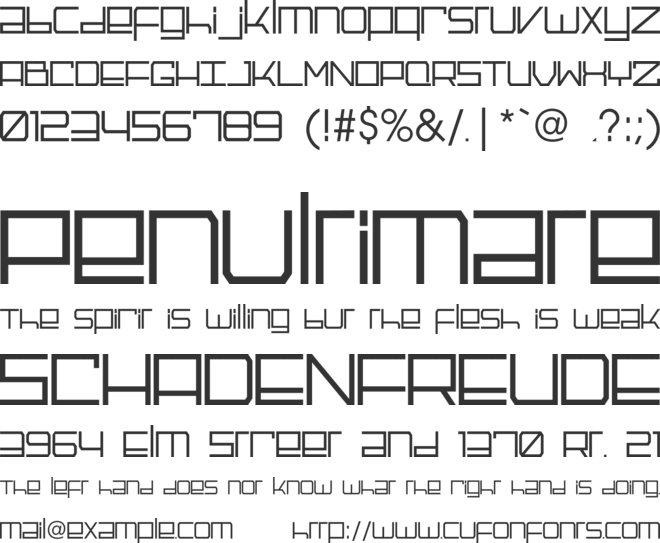 Galactik font preview