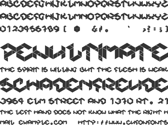 Kubikmeta font preview