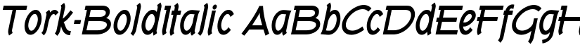Tork-BoldItalic font