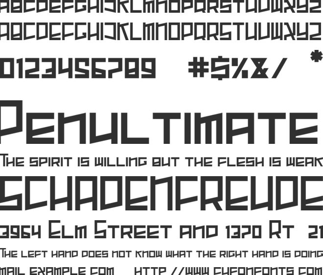 Xander font preview