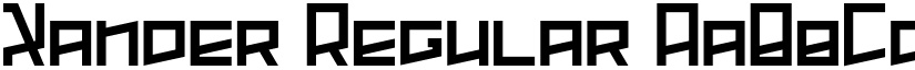 Xander Regular font