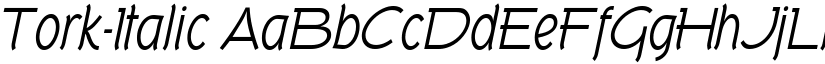 Tork-Italic font