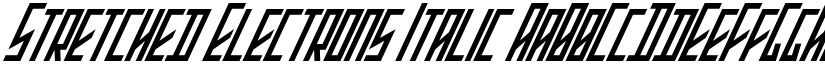 Stretched Electrons Italic font