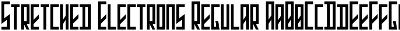 Stretched Electrons Regular font