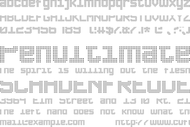 Triple Dot Digital-7 font preview