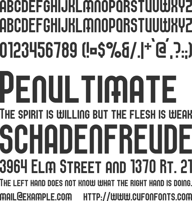 Elbaris font preview