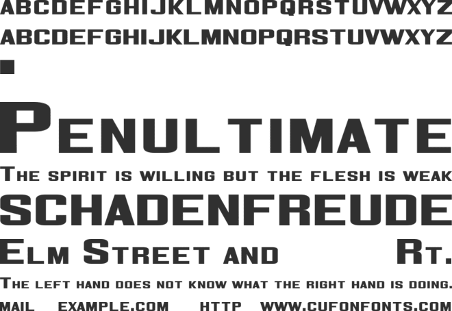 Corporate HQ font preview