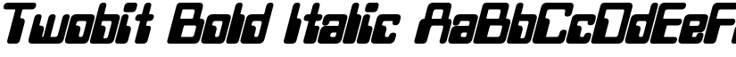 Twobit Bold Italic font