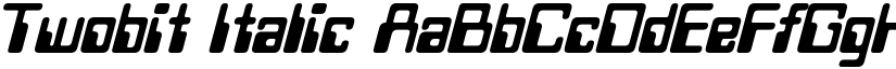 Twobit Italic font