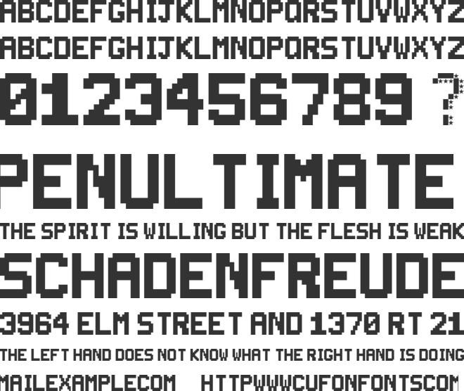 Super Smash TV font preview