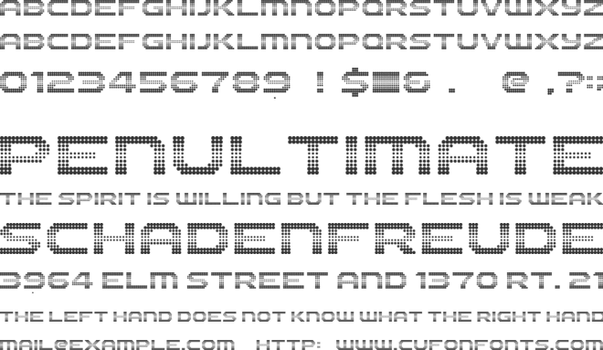 The 2K12 font preview