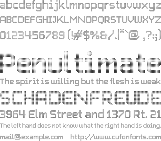 Charlie Dotted font preview