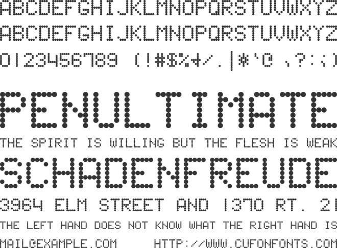 60s Scoreboard font preview