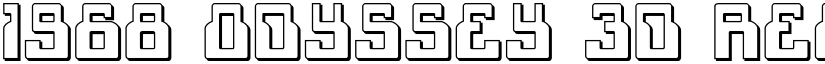 1968 Odyssey 3D Regular font