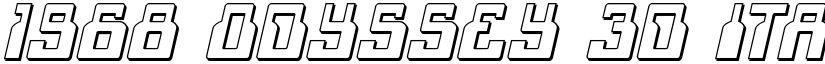 1968 Odyssey 3D Italic Italic font