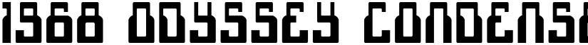 1968 Odyssey Condensed Condensed font
