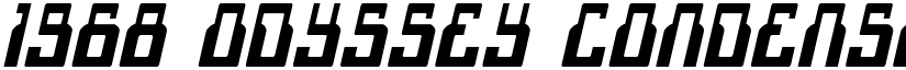 1968 Odyssey Condensed Italic Condensed Italic font