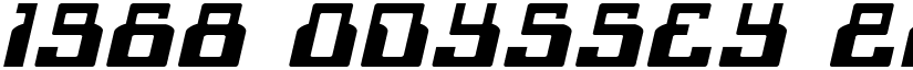 1968 Odyssey Expanded Italic Expanded Italic font