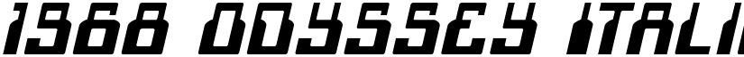1968 Odyssey Italic Italic font
