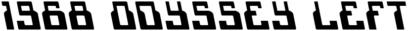 1968 Odyssey Leftalic Italic font