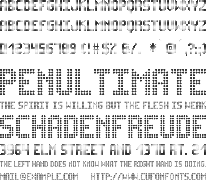 Ledsitex St font preview