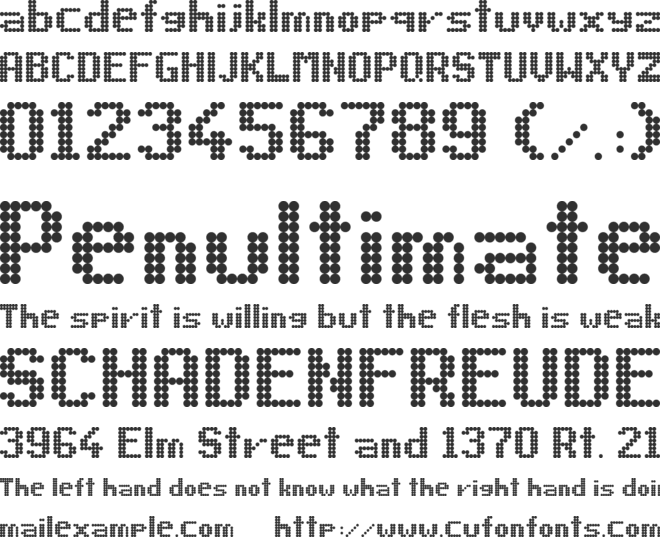 Led 8x6 font preview