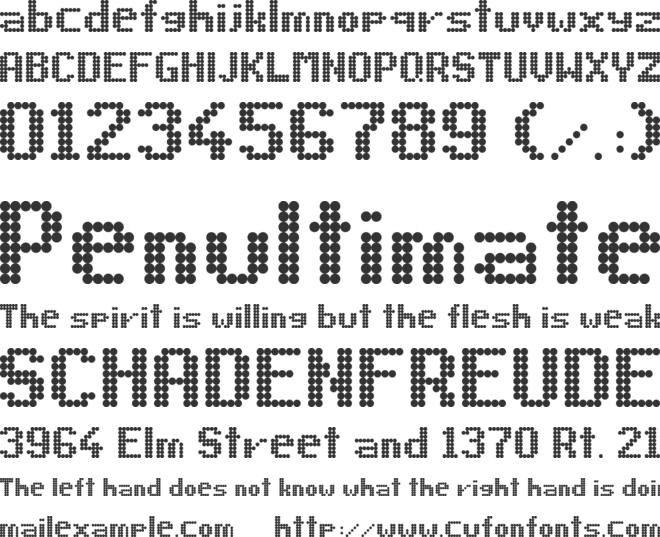 Led 8x6 font preview