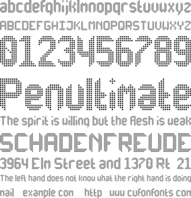 Another X Display tfb font preview