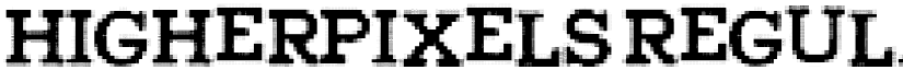 HigherPixels Regular font