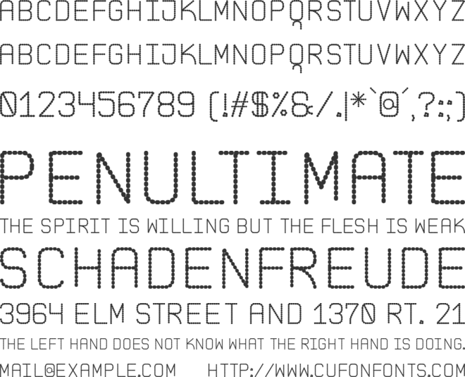 Pointed Laid St font preview