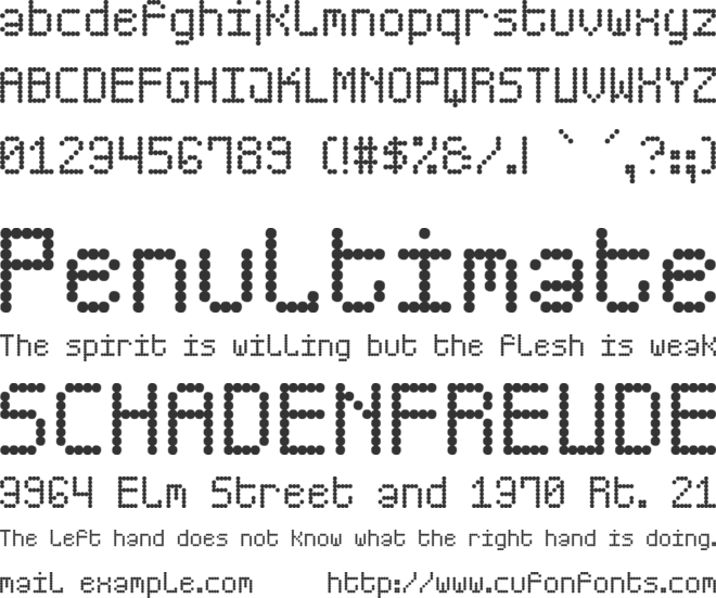 Score Board St font preview