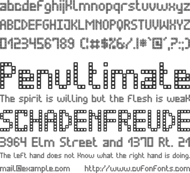 UltraLED St font preview