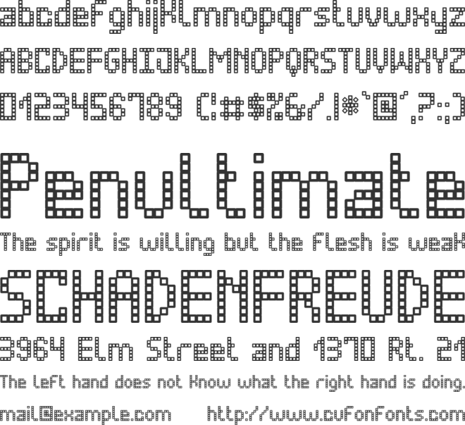 UltraLED St font preview