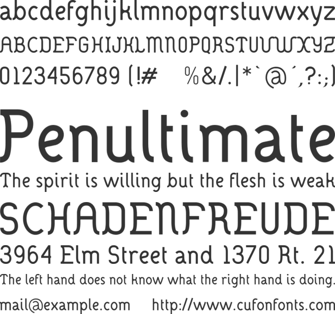 Danoise font preview