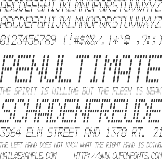 Alpine 7558M font preview