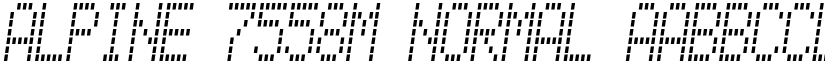 Alpine 7558M Normal font