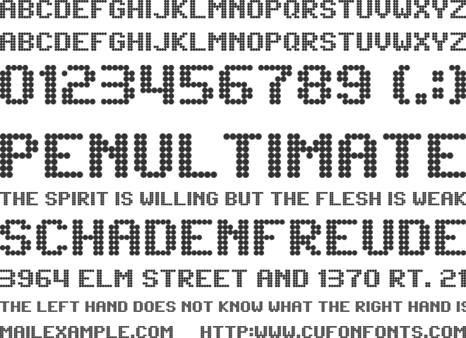 Lightdot 7x6 font preview