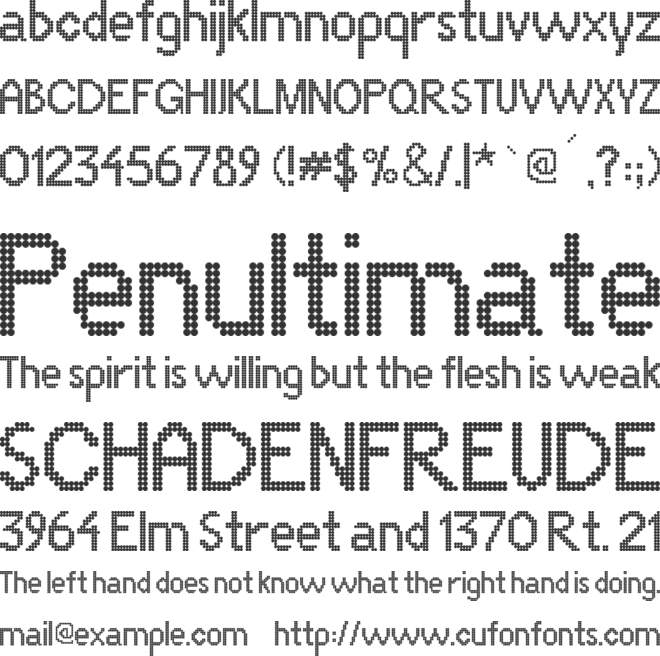 LLMirai font preview