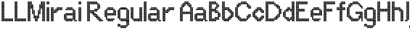 LLMirai Regular font