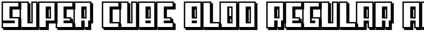 Super cube Blod Regular font